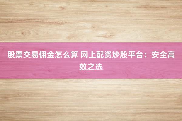 股票交易佣金怎么算 网上配资炒股平台：安全高效之选