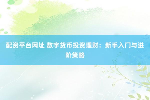 配资平台网址 数字货币投资理财：新手入门与进阶策略