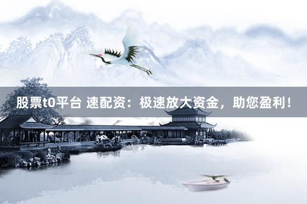 股票t0平台 速配资：极速放大资金，助您盈利！