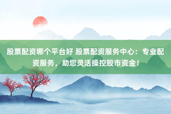 股票配资哪个平台好 股票配资服务中心：专业配资服务，助您灵活操控股市资金！