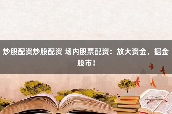炒股配资炒股配资 场内股票配资：放大资金，掘金股市！