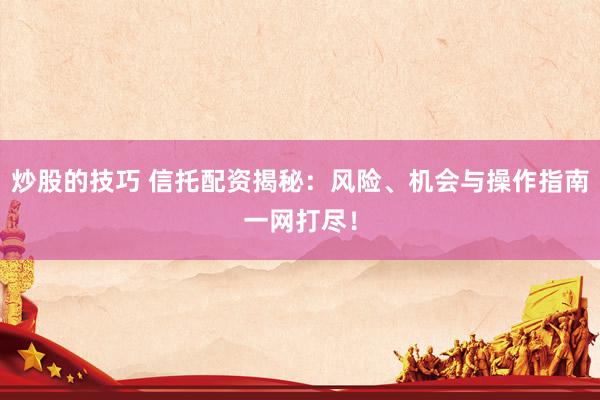 炒股的技巧 信托配资揭秘：风险、机会与操作指南一网打尽！