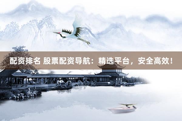 配资排名 股票配资导航：精选平台，安全高效！